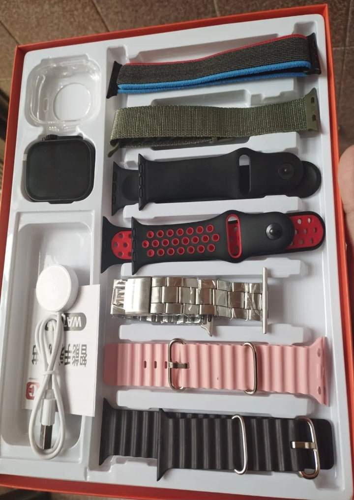 Reloj Inteligente Ultra 2 con Set de 7 Pulseras – Personaliza Tu Estilo